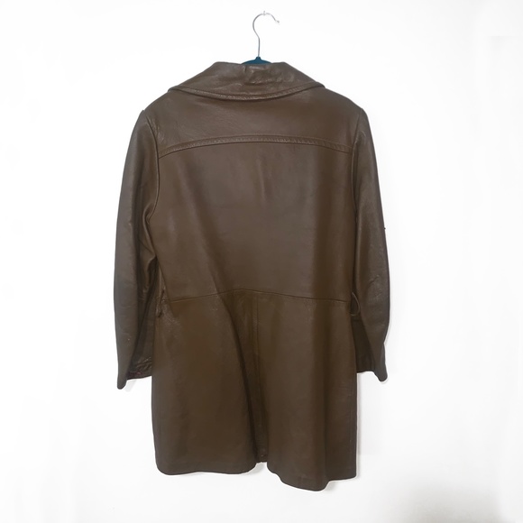 Vintage Brown Leather Jacket - Picture 4 of 9